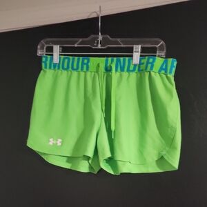 Under Armour Women's Neon Green Athletic Shorts